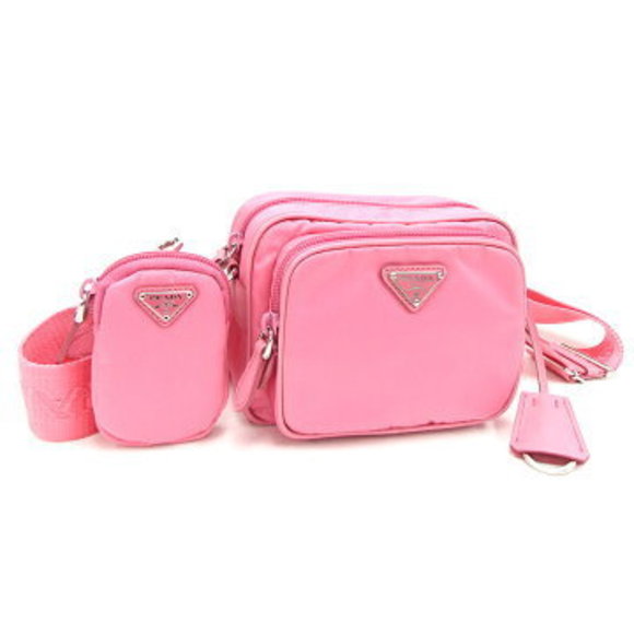 Prada Re Edition Re Nylon Shoulder Bag Pink crossbody pouch - Picture 1 of 6
